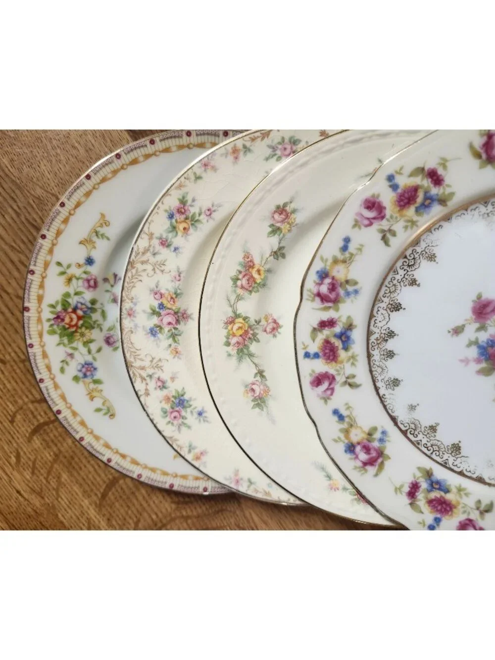 Mismatched Colorful Floral Fine China ~6.5